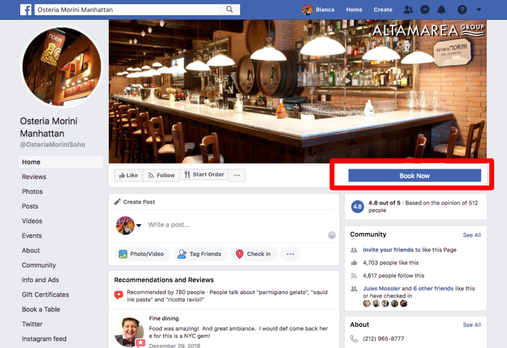 facebook book now button - 7 Restaurant Promotion Ideas to Stand Out From Your Competitors